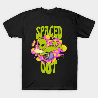 Spaced Out Mushroom Riding Alien T-Shirt